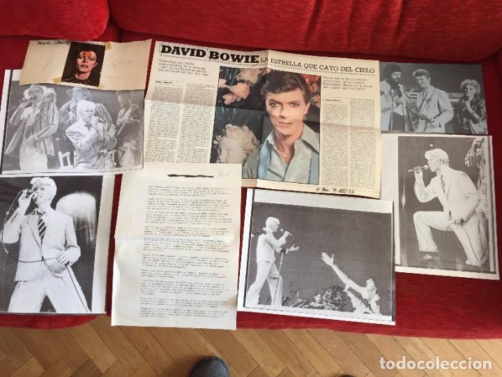 M&uacute;sica de colecci&oacute;n: F9924 LOTE RECORTES DE PRENSA Y FOTOCOPIAS DE FOTOS DEL CANTANTE DAVID BOWIE