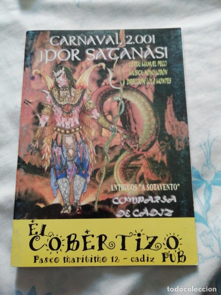 M&uacute;sica de colecci&oacute;n: Carnaval de C&aacute;diz libreto comparsa por satan&aacute;s 2001