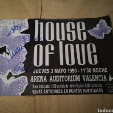 Música de colección: THE HOUSE OF LOVE CARTEL FIRMADO POSTER CONCIERTO ORIGINAL 1990 ARENA AUDITORIUM VALENCIA SPAIN