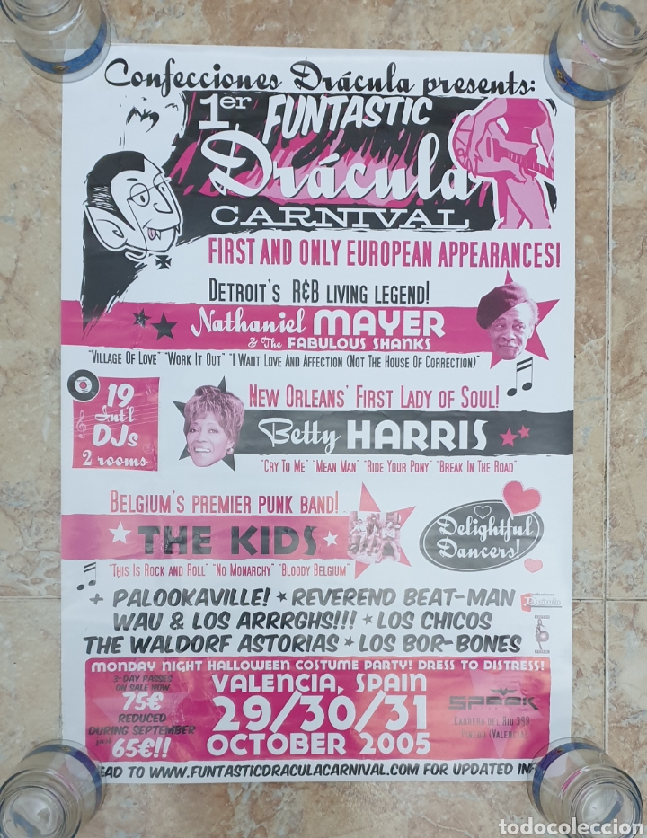 M&uacute;sica de colecci&oacute;n: POSTER 1&deg; FESTIVAL FUNTASTIC DRACULA CARNIVAL EN DISCOTECA SPOOK FACTORY VALENCIA 2005