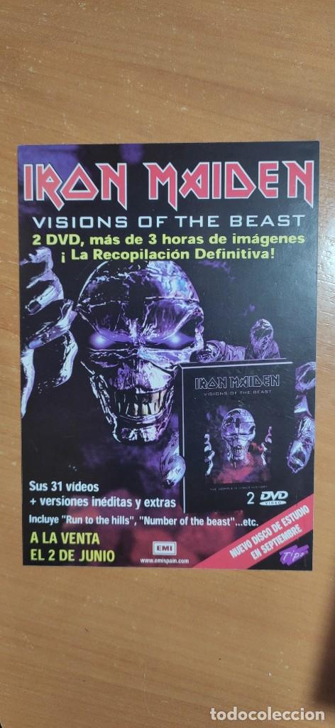 M&uacute;sica de colecci&oacute;n: Iron Maiden flyer promocional 'Visions of the beast' 2003