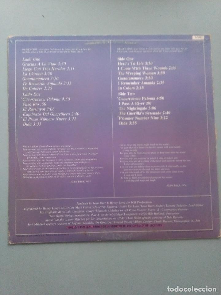 M&uacute;sica de colecci&oacute;n: LP JOAN BAEZ-GRACIAS A LA VIDA - Foto 2
