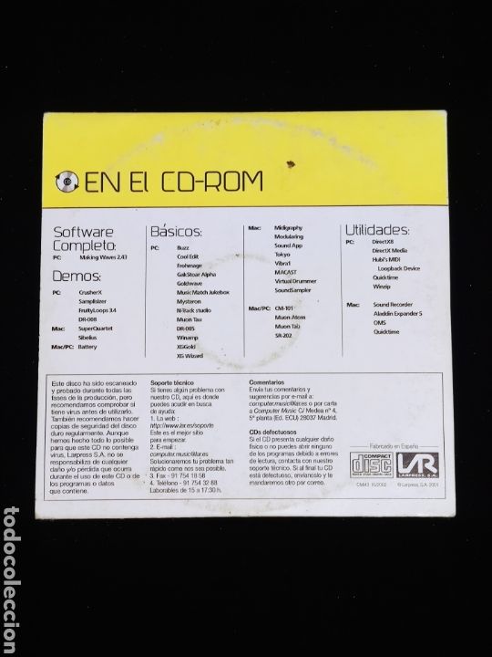 M&uacute;sica de colecci&oacute;n: CD-rom computer music CMi 43 10/2002. - Foto 2