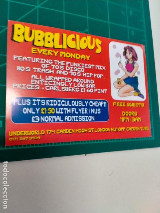 M&uacute;sica de colecci&oacute;n: FLYER BUBBLICIOUS LONDON 2000 - Foto 2