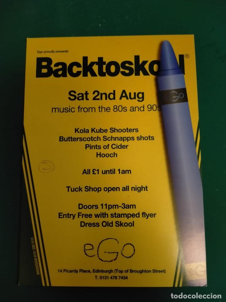 M&uacute;sica de colecci&oacute;n: FLYER BACK 2 SKOOL @ EGO EDINBURGH 2001- - Foto 2