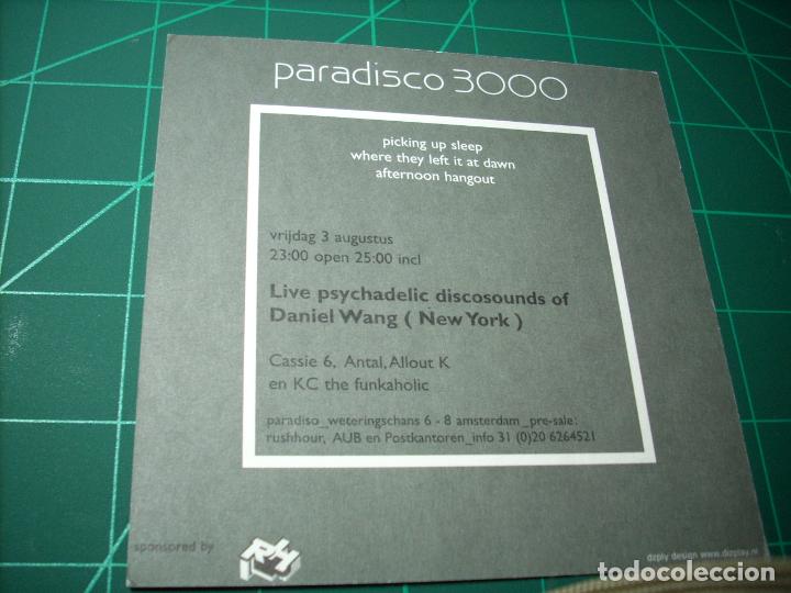 M&uacute;sica de colecci&oacute;n: FLYER PARADISCO 3000 PARADISO AMSTERDAM-DANIEL WANG - Foto 2