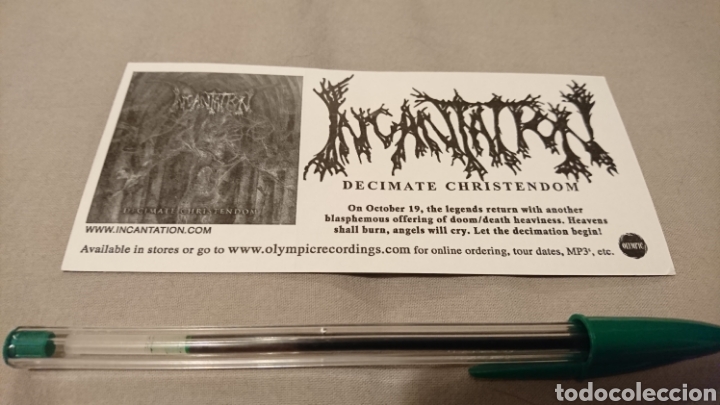 M&uacute;sica de colecci&oacute;n: Incantation sticker pegatina Decimate Christendom - Foto 2