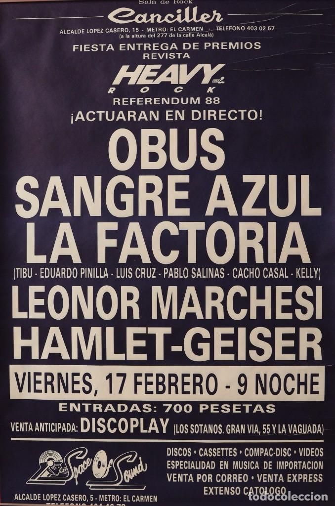M&uacute;sica de colecci&oacute;n: Cartel Obus + Sangre az&uacute;l + La factor&iacute;a