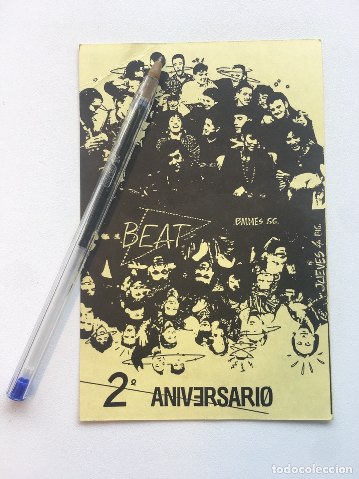 M&uacute;sica de colecci&oacute;n: Postal flyer segundo aniversario Bar musical Beat Barcelona c. Balmes 86