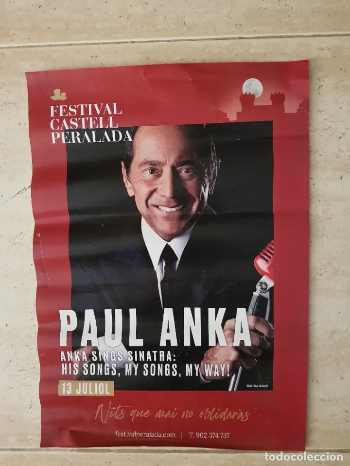 M&uacute;sica de colecci&oacute;n: PAUL ANKA: EN BARCELONA MINI POSTER DE CONCIERTO OPORTUNIDAD COLECCIONISTAS