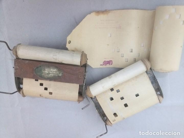 M&uacute;sica de colecci&oacute;n: Lote aparatos Trumpetto trompeta reproductor rollos perforados