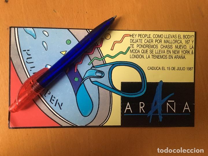 M&uacute;sica de colecci&oacute;n: Flyer promocional Ara&ntilde;a Barcelona a&ntilde;o 1987
