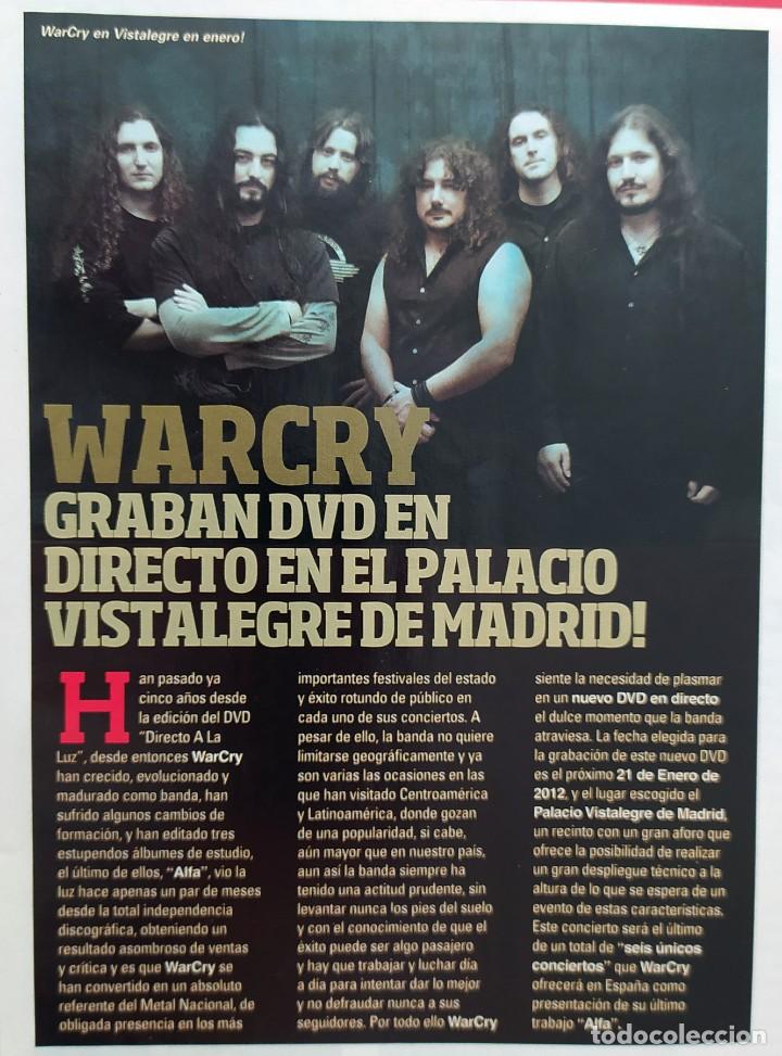 M&uacute;sica de cole&ccedil;&atilde;o: WARCRY MAGAZINE CLIPPINGS ENTREVISTA RECORTE REVISTA