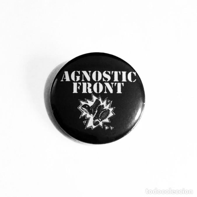 M&uacute;sica de colecci&oacute;n: AGNOSTIC FRONT - LOGO CHAPA 31MM (CON IMPERDIBLE) - HARDCORE - Foto 1