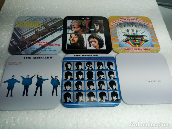 M&uacute;sica de colecci&oacute;n: THE BEATLES 6 CHAPAS METALICAS - POSAVASOS para COLECCIONISTAS