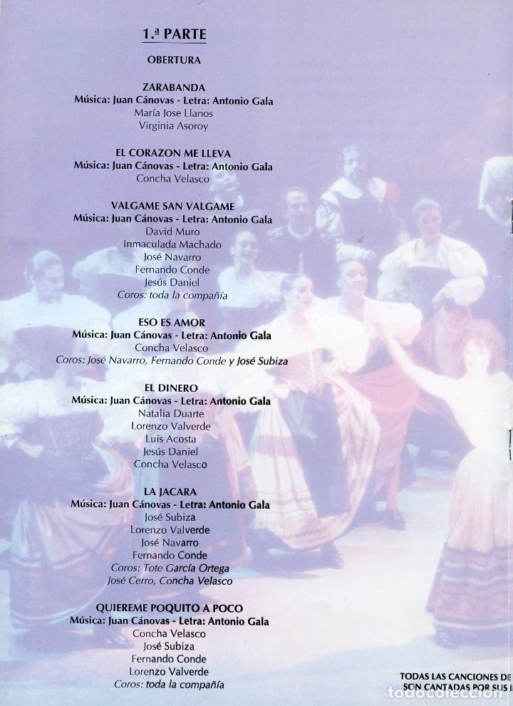 M&uacute;sica de colecci&oacute;n: PROGRAMA DE LUJO DE LA THUHANA, CONCHA VELASCO. 1992. &iexcl;FIRMADO! - Foto 5