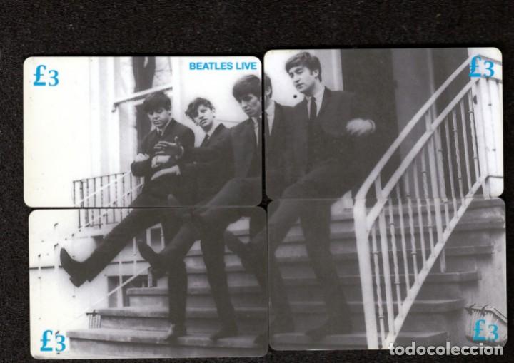M&uacute;sica de colecci&oacute;n: THE BEATLES: PACK DE 4 TARJETAS TELEFONICAS ANTIGUAS QUE UNIDAS HACEN 1- en ABBEY ROAD- RARAS