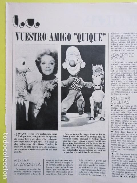 Musica di collezione: A&Ntilde;O 1972 - HERTA FRANKEL QUIQUE- GRUPO PARABOLA - SHEILA - 1 PAGINAS