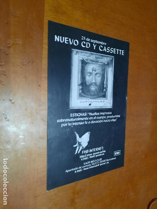 M&uacute;sica de colecci&oacute;n: EL FANT&Aacute;STICO HOMBRE BALA. ESTIGMAS. P&Aacute;GINA PROMOCIONAL DEL LANZAMIENTO. BUEN ESTADO. DIFICIL