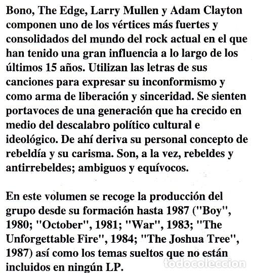 M&uacute;sica de colecci&oacute;n: �F1853 - U2. CANCIONES. LETRAS. - Foto 2