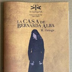Música de colección: LA CASA DE BERNARDA ALBA - ÓPERA DE MIQUEL ORTEGA - PROGRAMA DE MANO. Lote 292259423