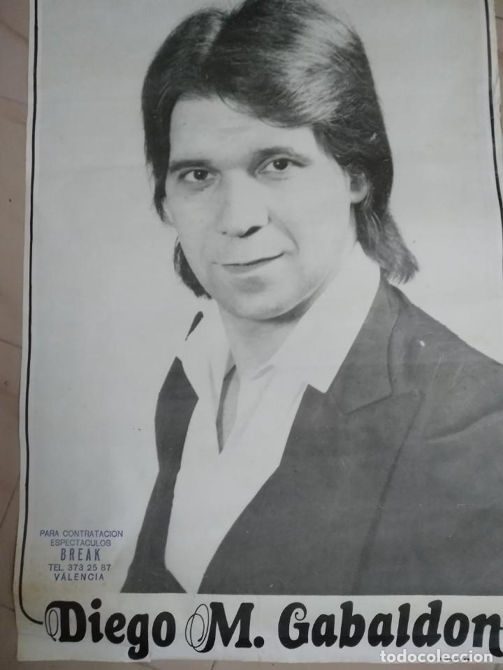 Collectible Music: cartel DIEGO M.GABALDON gran tama&ntilde;o 60x 90 cm, ESPECTACULOS BREAK, VALENCIA