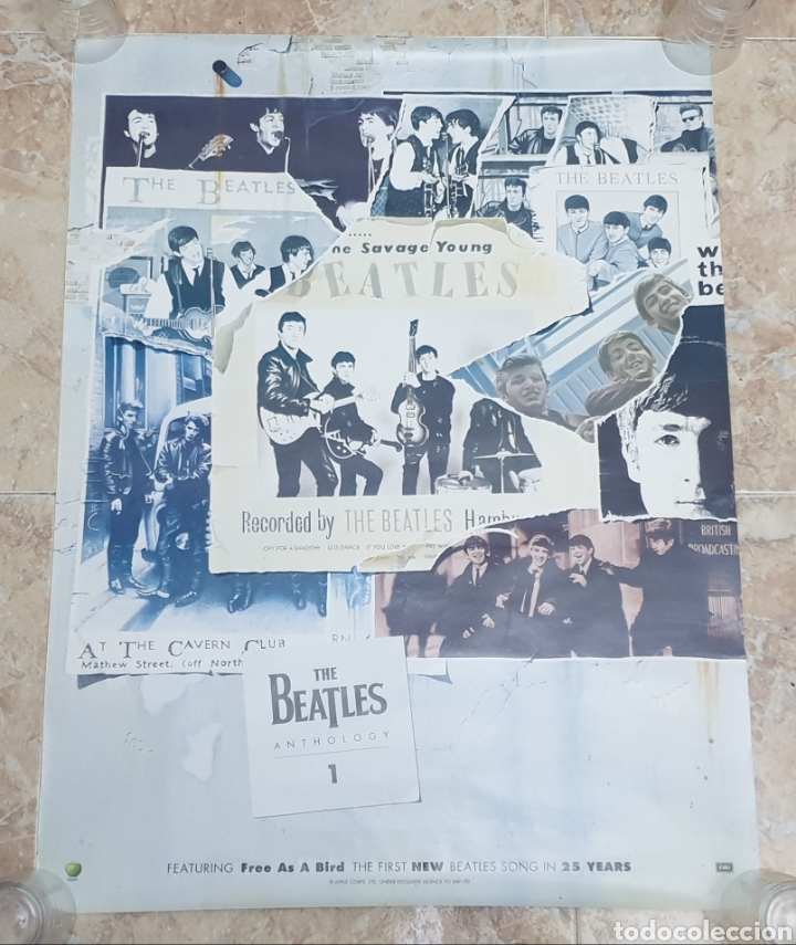 M&uacute;sica de colecci&oacute;n: POSTER ORIGINAL THE BEATLES ANTHOLOGY #1 APPLE UK PROMO 1996