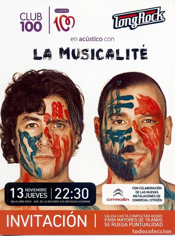 Collectible Music: LA MUSICALIT&Eacute; &ndash; FLYER INVITACI&Oacute;N CONCIERTO