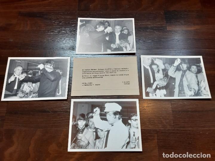 M&uacute;sica de colecci&oacute;n: THE BEATLES INVITACI&Oacute;N ESPA&Ntilde;A GIRA EUROPEA 1965 MAS 4 FOTOS EDICI&Oacute;N LIMITADA (GBM)