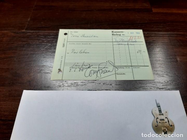 M&uacute;sica de colecci&oacute;n: THE BEATLES / TONY SHERIDAN RECIBO DE ACTUACI&Oacute;N STAR CLUB CON SU FIRMA 1966 Y CERTIFICADO P. W (GBM)