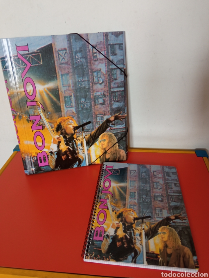 M&uacute;sica de colecci&oacute;n: BON JOVI 1995.CONJUNTO CARPETA Y CUADERNO TAMA&Ntilde;O FOLIO.NUEVOS.