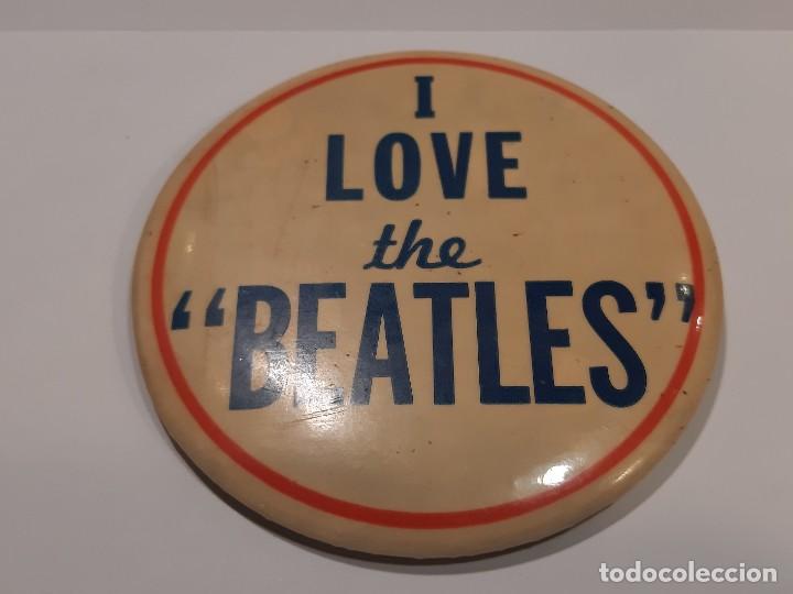 M&uacute;sica de colecci&oacute;n: THE BEATLES CHAPA AGUJA ( I LOVE THE BEATLES ) U.S.A. A&Ntilde;OS 60 FANS (GBM)