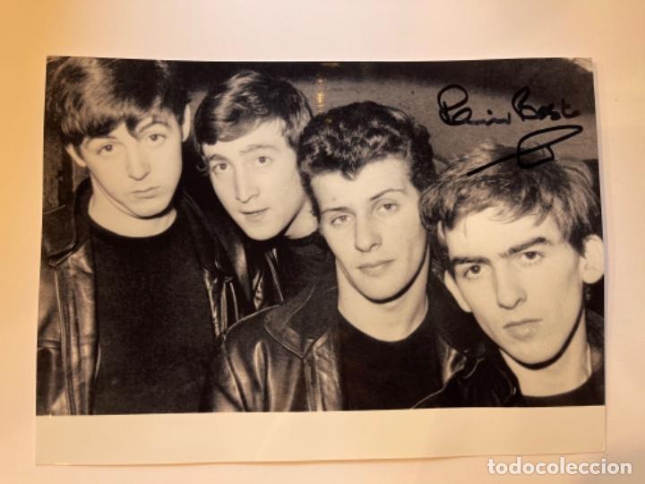 M&uacute;sica de colecci&oacute;n: THE BEATLES / PETE BEST AUT&Oacute;GRAFO MANUSCRITO A ROTULADOR MED.: 15X21 CMS. (GBM)