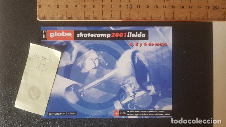 M&uacute;sica de colecci&oacute;n: FLYER FESTIVAL GLOBE SKATE CAMP LLEIDA A&Ntilde;O 2001 SKATEBOARDING CONTEST