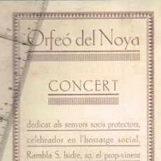 Música de colección: 1925 CONCERT ”ORFEÓ DEL NOYA” DEDICAT ALS SOCIS PROTECTORS - DIRECCIÓ: MIQUEL JORDANA - IGUALADA
