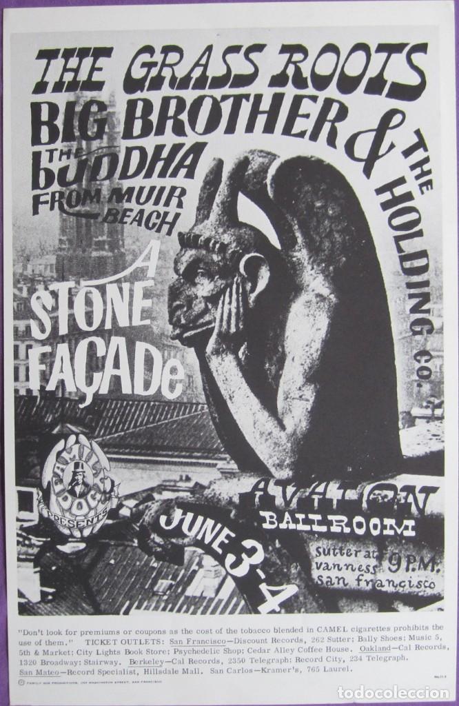 Musica di collezione: POSTER FAMILY DOG - AVALON BALLROOM: THE GRASS ROOTS, BIG BROTHER & THE HOLDING CO. 33x52 Cms.