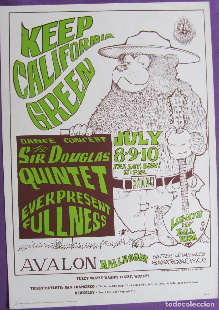 M&uacute;sica de cole&ccedil;&atilde;o: POSTER FAMILY DOG - AVALON BALLROOM: SIR DOUGLAS QUINTET, EVER PRESENT FULLNESS. 37x52 Cms.