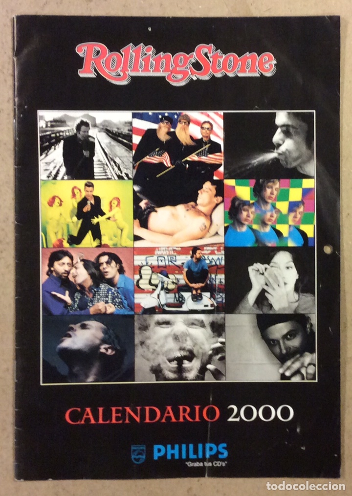 M&uacute;sica de colecci&oacute;n: ROLLING STONE CALENDARIO A&Ntilde;O 2000. FOTOGRAF&Iacute;AS DE. ALEJANDRO SANZ, MIGUEL BOS&Eacute;, KETAMA, MANU CHAO,..