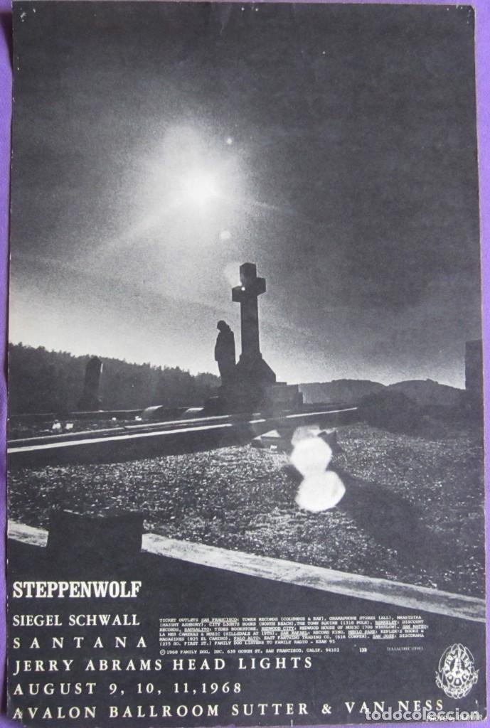 M&uacute;sica de colecci&oacute;n: POSTER FAMILY DOG - AVALON BALLROOM: STEPPENWOLF, SANTANA, SIEGEL SCHWALL BAND. 35x55