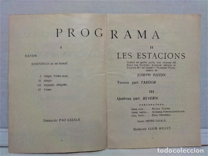 M&uacute;sica de colecci&oacute;n: PROGRAMA ORQUESTRA PAU CASALS.ABRIL 1932. - Foto 2