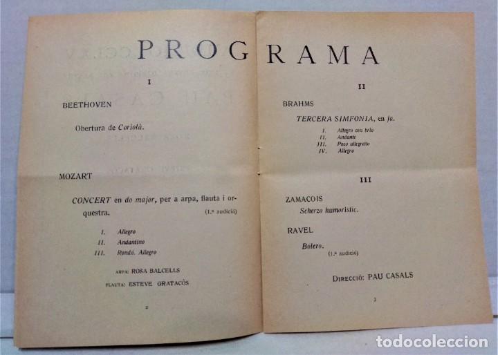 M&uacute;sica de colecci&oacute;n: PROGRAMA ORQUESTRA PAU CASALS. 10-ABRIL 1932. - Foto 2