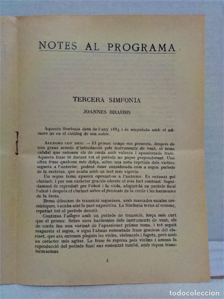 M&uacute;sica de colecci&oacute;n: PROGRAMA ORQUESTRA PAU CASALS. 10-ABRIL 1932. - Foto 3