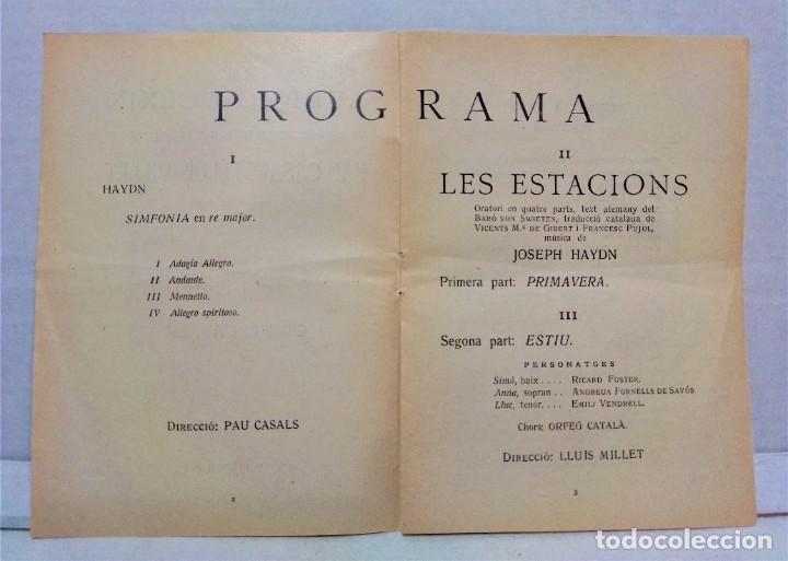 M&uacute;sica de colecci&oacute;n: PROGRAMA ORQUESTRA PAU CASALS. 21-ABRIL 1932. - Foto 2