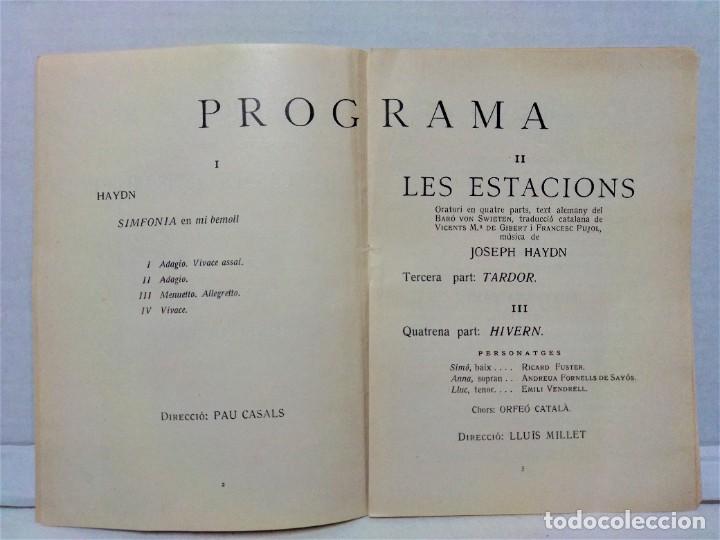 M&uacute;sica de colecci&oacute;n: PROGRAMA ORQUESTRA PAU CASALS. 24-ABRIL 1932. - Foto 2