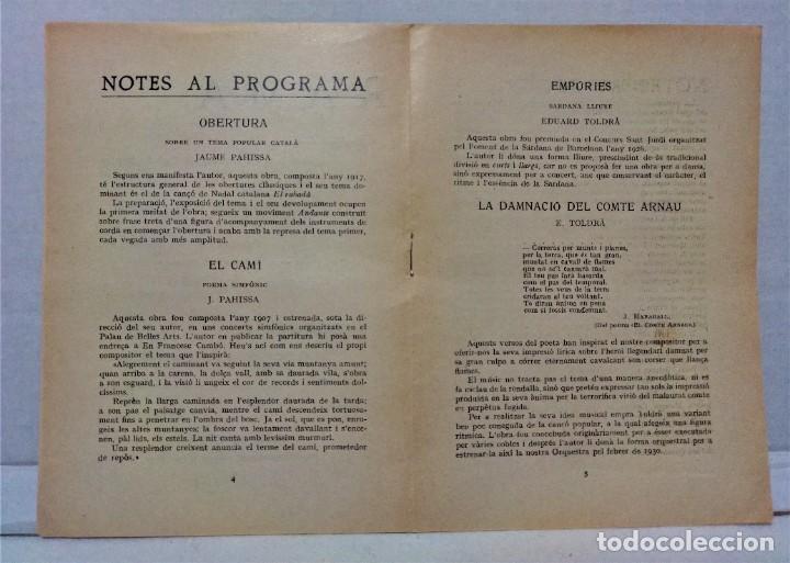 M&uacute;sica de colecci&oacute;n: PROGRAMA ORQUESTRA PAU CASALS. 27-OCTUBRE 1932. - Foto 3