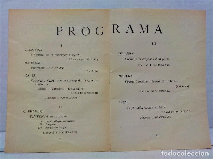 M&uacute;sica de colecci&oacute;n: PROGRAMA ORQUESTRA PAU CASALS.5- ABRIL 1933. - Foto 2