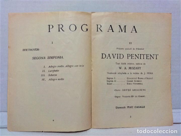 M&uacute;sica de colecci&oacute;n: PROGRAMA ORQUESTRA PAU CASALS.30- ABRIL 1933. - Foto 2