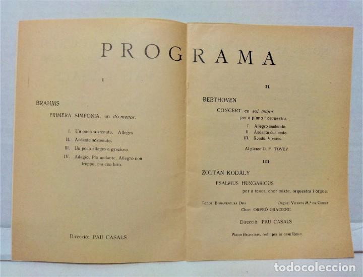 M&uacute;sica de colecci&oacute;n: PROGRAMA ORQUESTRA PAU CASALS.7-MAR&Ccedil; 1935. - Foto 2