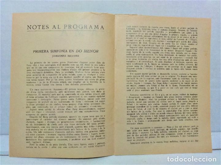 M&uacute;sica de colecci&oacute;n: PROGRAMA ORQUESTRA PAU CASALS.7-MAR&Ccedil; 1935. - Foto 3