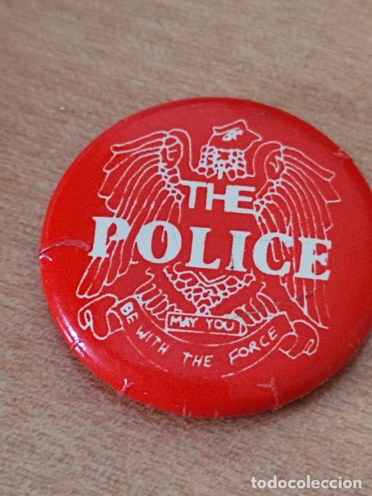 M&uacute;sica de colecci&oacute;n: POLICE THE CHAPA RETRO VINTAGE 2,5 CM UFO MUSIC 80&acute;S SPAIN BADGE
